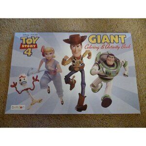 Toy Story 4 Giant Kids Coloring Book And Activities - Woody Buzz Bo Peep 2 Pk